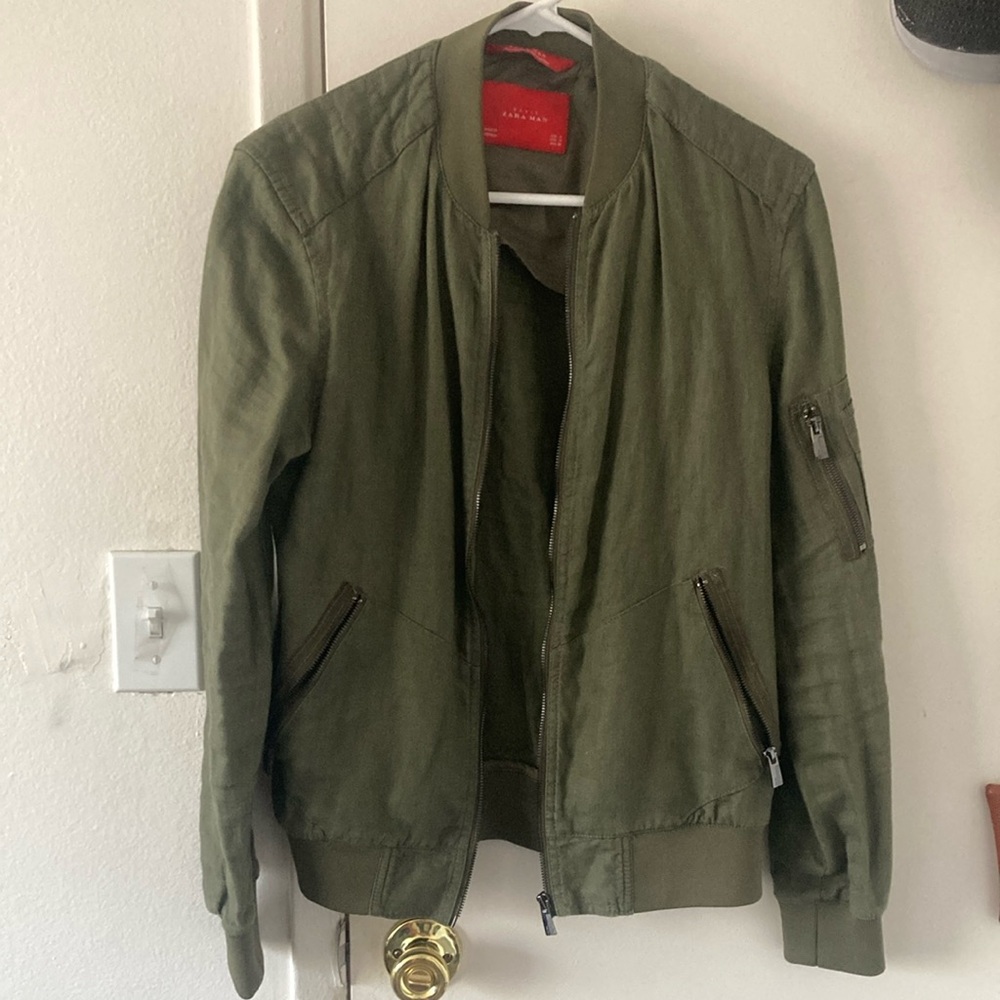 Green Lightweight Military Shirt Jacket